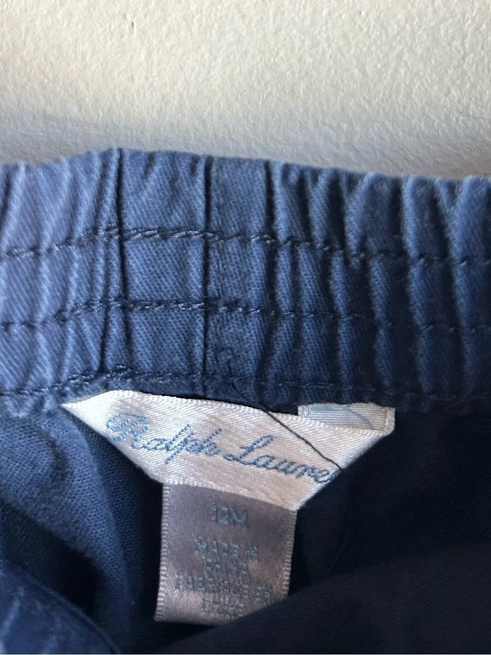 Ralph Lauren Baby Shorts Navy Pull On Elastic Waist Classic Preppy Nautical